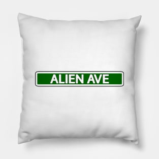 Alien Ave Street Sign Pillow