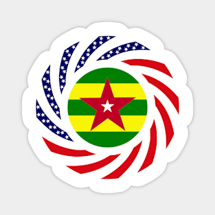 Togolese American Multinational Patriot Flag Series Magnet