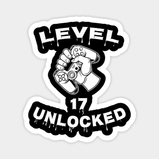 Level 17 Unlocked - Funny Mens 17th Birthday Gamer Magnet