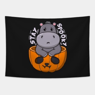 Stay Spooky Hippo Tapestry