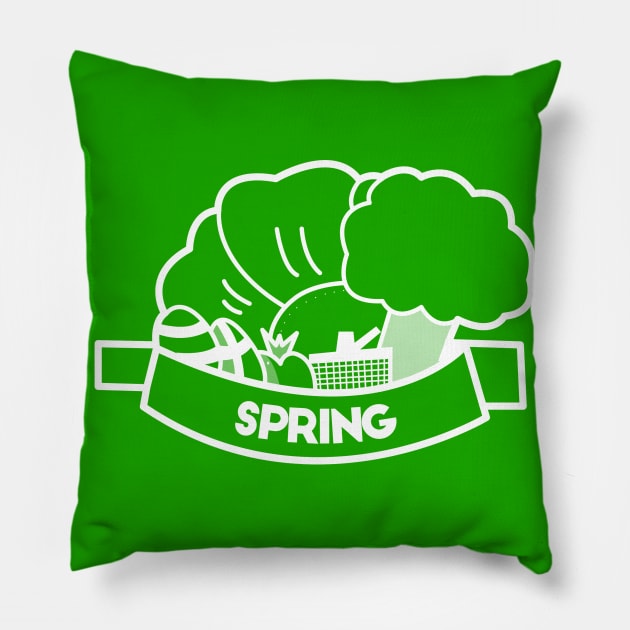 Lovely spring (White) Pillow by COLeRIC