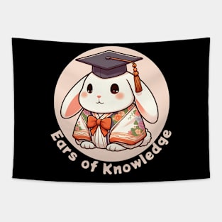 Graduation rabbit Tapestry