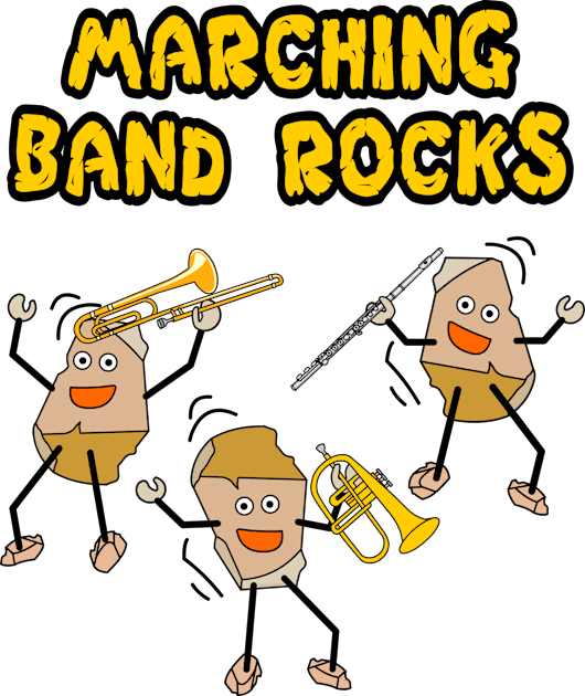 Marching Band Rocks Kids T-Shirt by Barthol Graphics