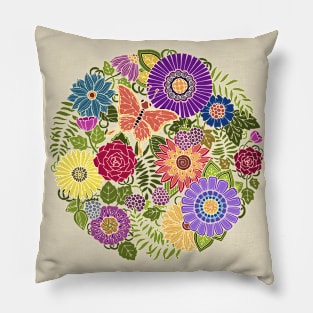 Pretty Floral Design Pillow