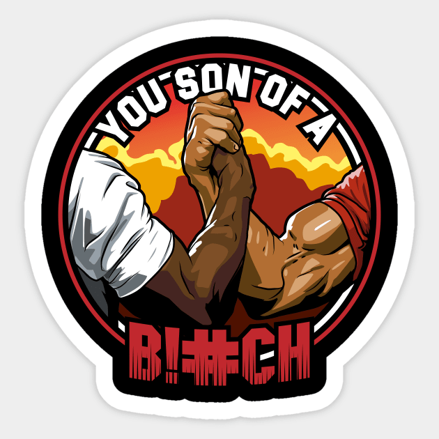 The Handshake (Predator) Sticker for Sale by Goblin Merchant