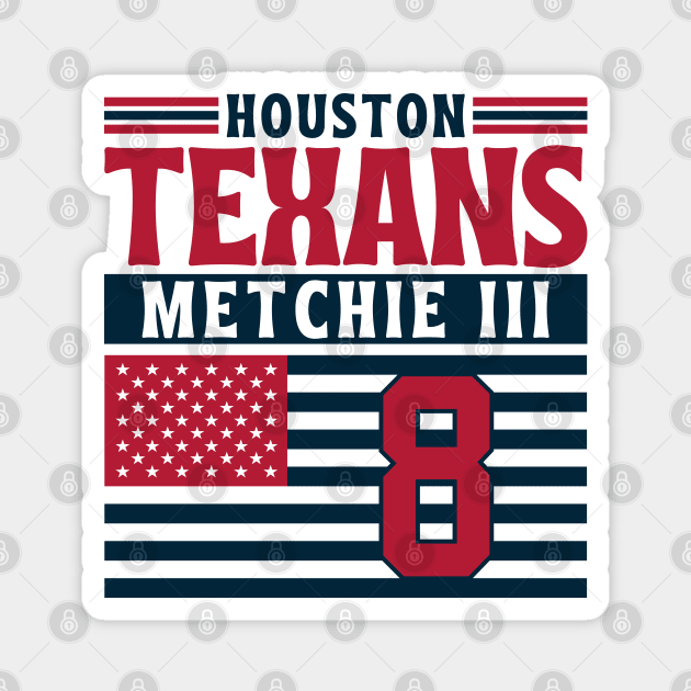 Houston Texans Metchie III 8 American Flag Football Magnet by Astronaut.co