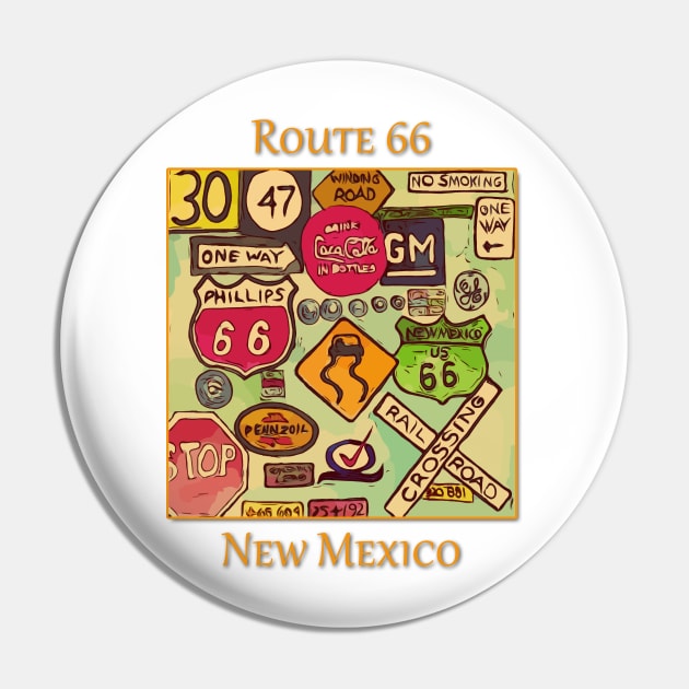 Signs from the historic Route 66 Pin by WelshDesigns