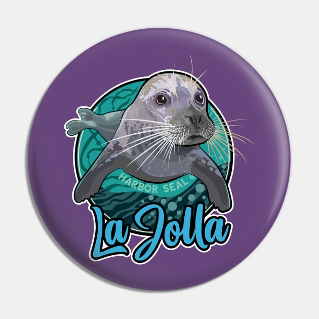 Pacific Harbor Seal La Jolla California Pin by SuburbanCowboy