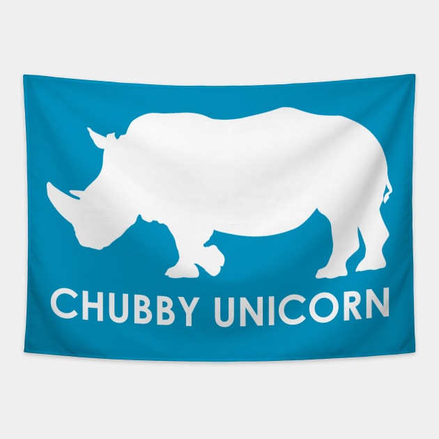 CHUBBY UNICORN Tapestry by timlewis