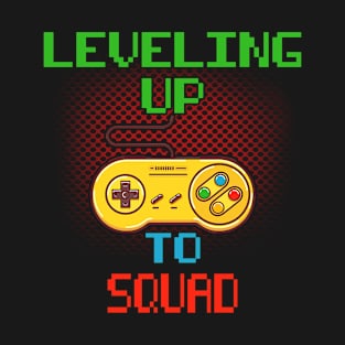 Promoted To Squad T-Shirt Unlocked Gamer Leveling Up T-Shirt