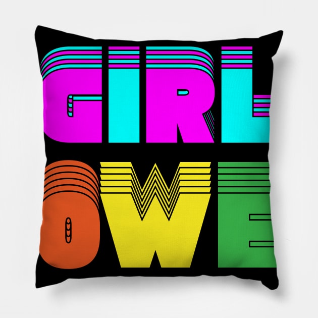 Girl Power by a 10 year old Pillow by Tomorrowland Arcade