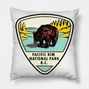 Pacific Rim National Park BC Vintage Pillow