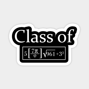 Class of 2024 Math Geek Funny Pi 8th Grade Graduation Gift Magnet