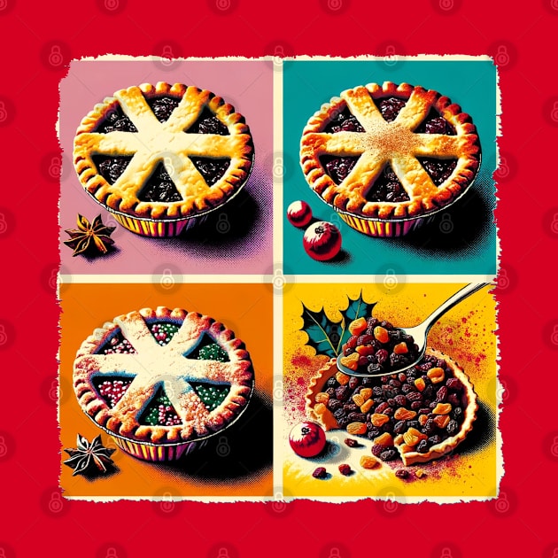 Mince Pie Marvel: A Pop Art Extravaganza - Classic Christmas by PawPopArt