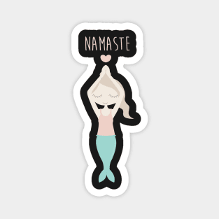 Namaste Yoga Mermaid Lady with Peace in Mind Magnet