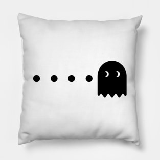 Pacman Ghost Black Pillow