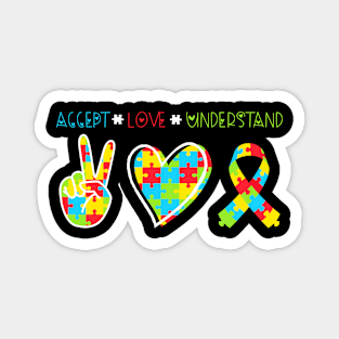 Accept Love Understand Puzzle Magnet