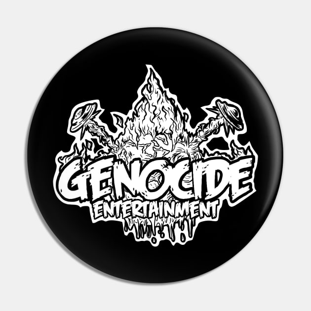 Genocide Invasion (White) Pin by GenocideEntertainment