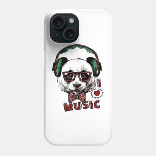 Funny Gift Panda Love Music Phone Case