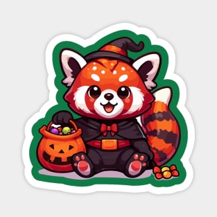 Cute Red Panda Halloween Costume Magnet