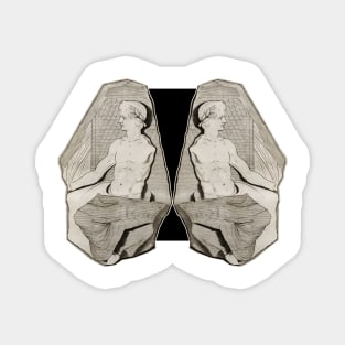 Greek sculpture drawing Magnet