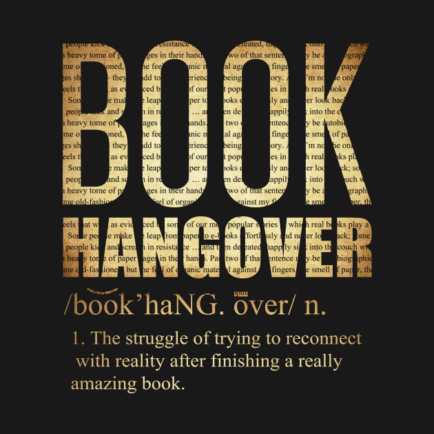 'Book Hangover Definition' Funny Book Lover Gift by ourwackyhome