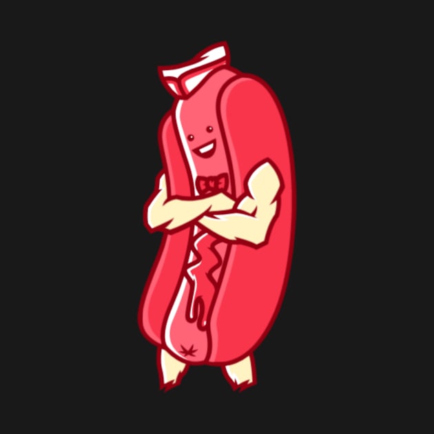 Smiling Macho Hot Dog by ChapDemo