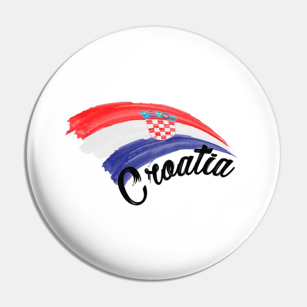 Croatia flag Pin by SerenityByAlex