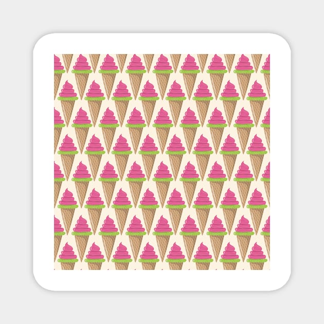 Summer Pink Cones Ice cream Magnet by Farissa