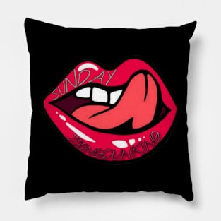 Tongue on Sunday Pillow