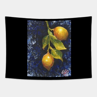 illustration of Super Colorful Lemons Tapestry