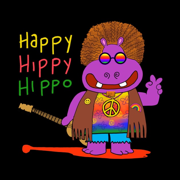 happy hippy hippo by wolfmanjaq