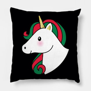 Christmas Unicorn Pillow