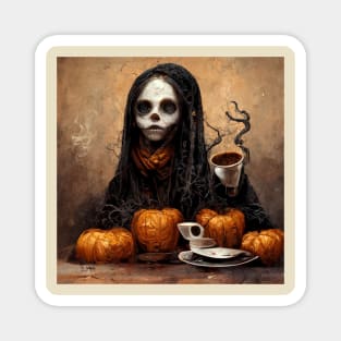 Coffee Halloween Queen Magnet