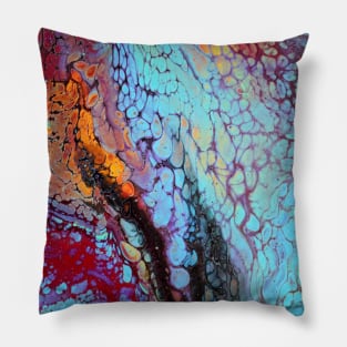 Moire Pattern Fluid Art Pillow