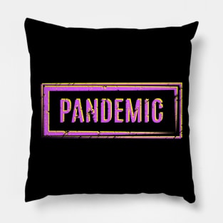 Coronavirus pandemic logo, quarantine, corona, virus, pandemic, covid 19, covid19, stay home, covid, social distance Pillow