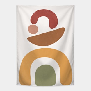 Boho Mid Century Modern Earthy Colors Tapestry