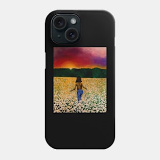 Women running through a field of flowers Phone Case