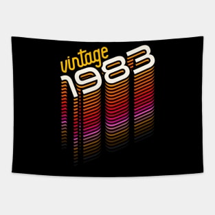 Vintage Made in 1983 ))(( Retro Birthday Year Gift Tapestry