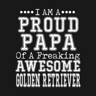 Proud Dad of an Awesome Corgi T-shirt Dog Dad Father's Day GOLDEN RETRIEVER T-Shirt