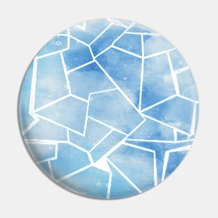 Blue Mosaic Modern Design Pin