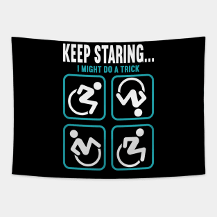 Wheelchair Disability Keep Staring Tapestry