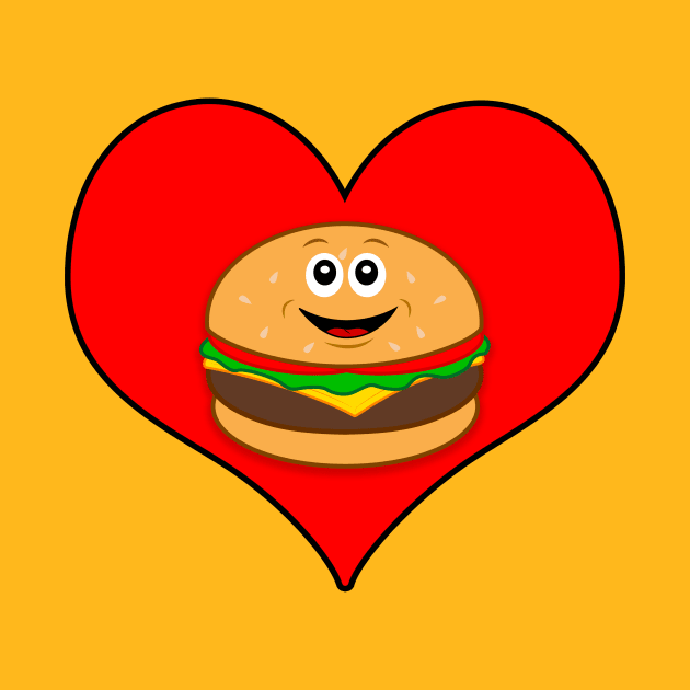 Cheeseburger in a Heart by PenguinCornerStore