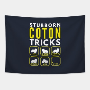 Stubborn Coton Tricks - Dog Training Tapestry