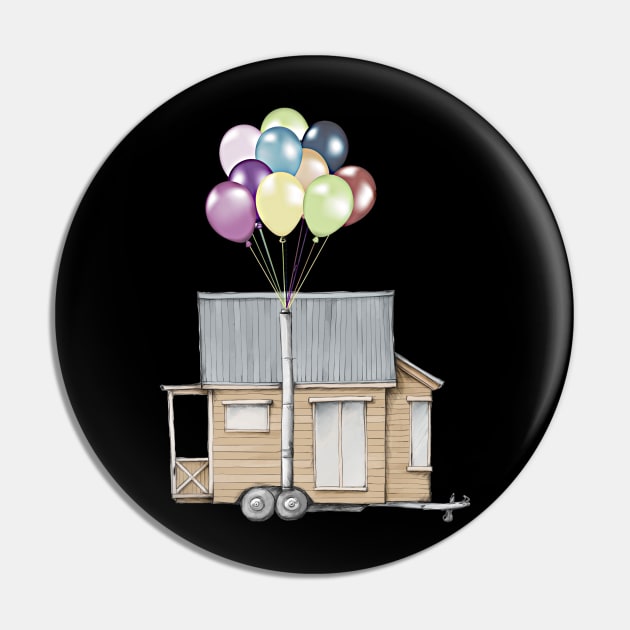 Up! Tiny House On Wheels With Balloons In Chimney, Like Up Movie Pin by iosta