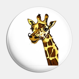 Giraffe with moustache Pin