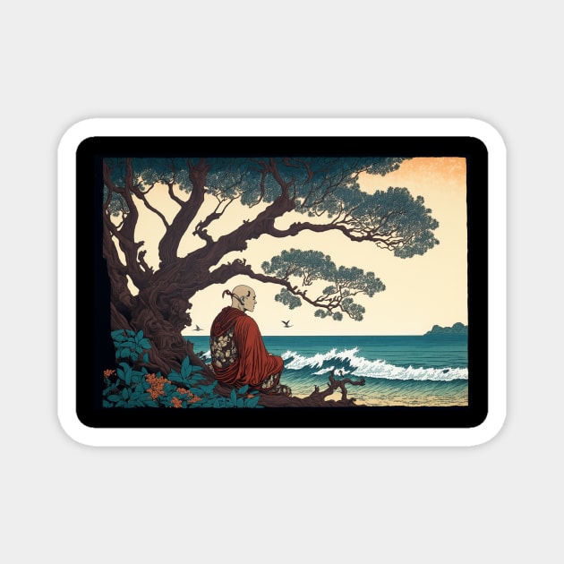 Japanese Vintage Retro Art Woodblock Magnet by NovelCreations