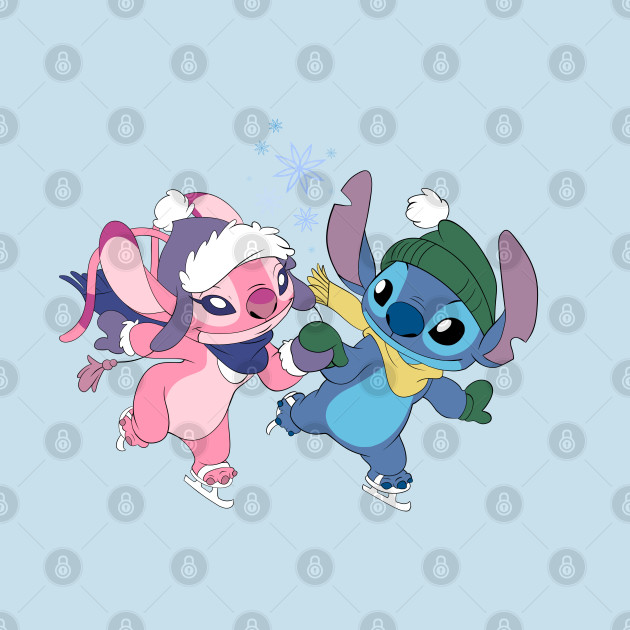 Disover Stitch & Angel Skaters - Lilo And Stitch - T-Shirt