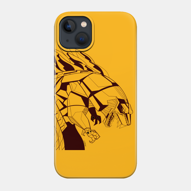 the red mechagodzilla cyborg kaiju in ecopop - Mechagodzilla - Phone Case