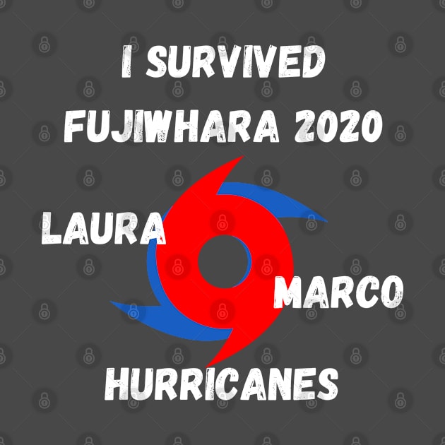 I Survived Fujiwhara 2020 Hurricanes Laura and Marco Funny by Lone Wolf Works